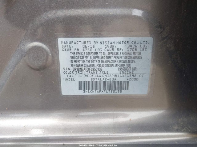 Nissan Versa 1.6 S+ 2015 3N1CN7APXFL955132 Image 9