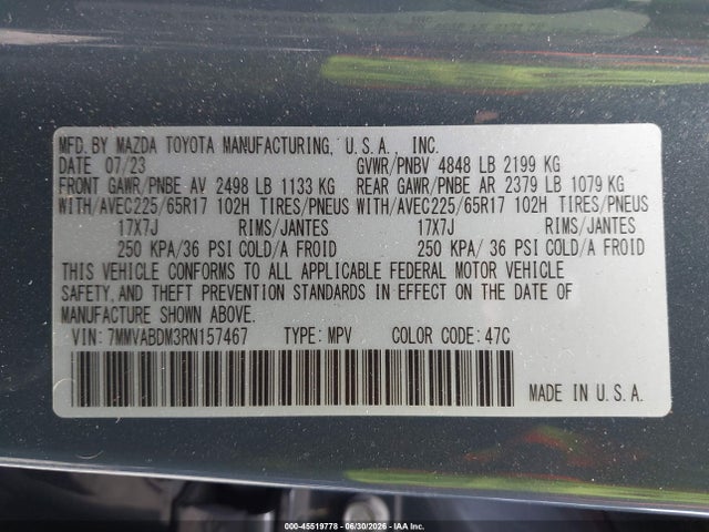 7MMVABDM3RN157467 Mazda Cx-50 2.5 S Premium