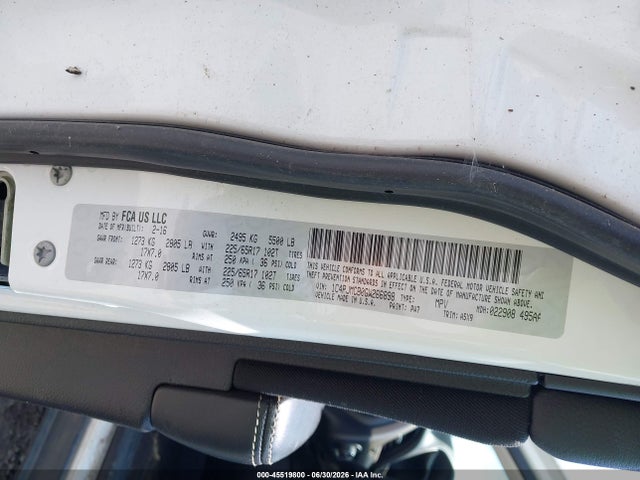 Aukcja sprzedaży 2016 Jeep Cherokee Latitude, vin: 1C4PJMCB0GW266898, numer aukcji: 45519800
