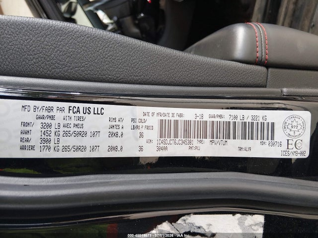1C4SDJCT6JC345381 Dodge Durango R/t