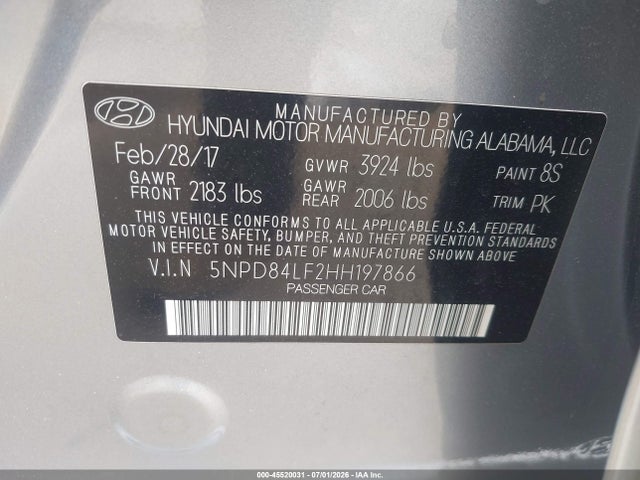 Hyundai ELANTRA SE 2017 5NPD84LF2HH197866 Image 9