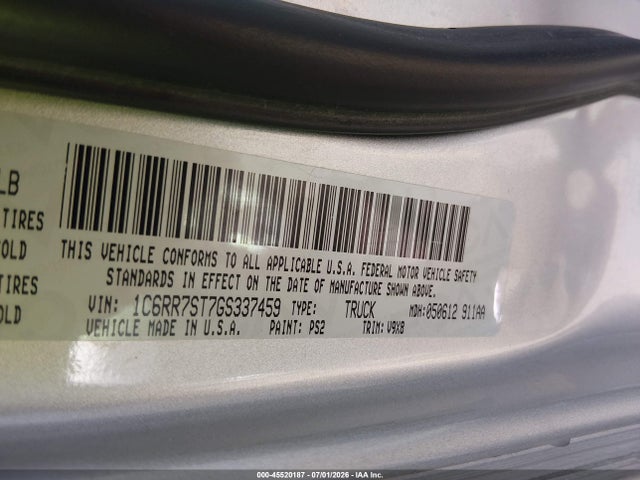 RAM 1500 Tradesman 2016 1C6RR7ST7GS337459 Image 9