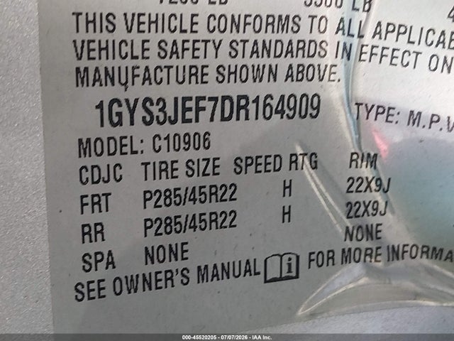 Aukcja sprzedaży 2013 Cadillac Escalade Esv Premium, vin: 1GYS3JEF7DR164909, numer aukcji: 45520205