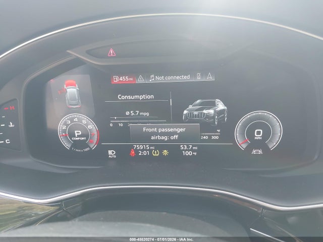 45520274 :رقم المزاد ، WA1FVAF16LD000402 vin ، 2020 Audi Q8 Prestige 55 Tfsi Quattro Tiptronic مزاد بيع