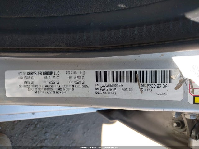 Aukcja sprzedaży 2012 Chrysler 200 Lx, vin: 1C3CCBAB8CN101346, numer aukcji: 45520305