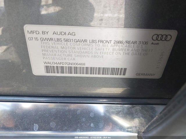 Audi A8 L 3.0t 2016 WAU34AFD7GN006468 Image 9