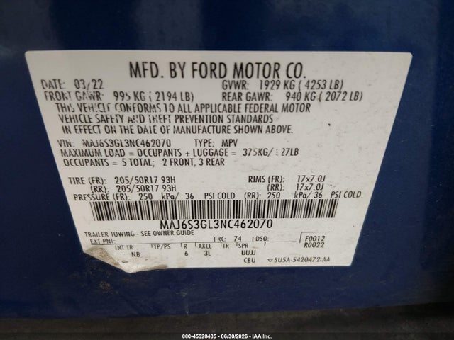 Ford Ecosport Se 2022 MAJ6S3GL3NC462070 Image 9