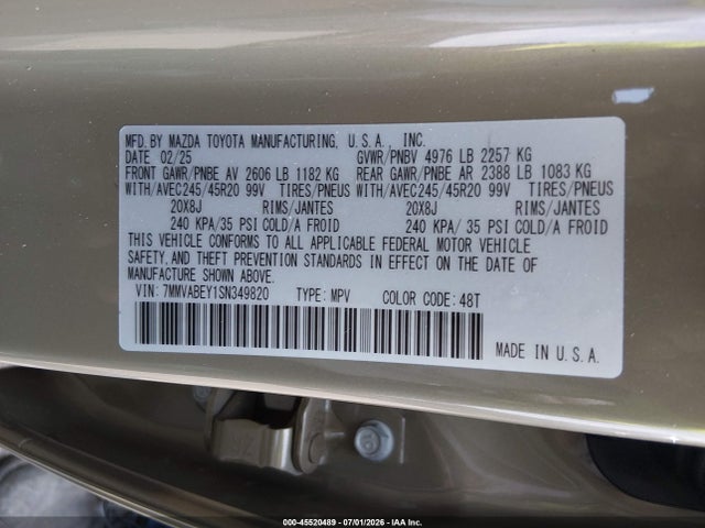 Продажа на аукционе авто 2025 Mazda Cx-50 2.5 Turbo Premium Plus Package, vin: 7MMVABEY1SN349820, номер лота: 45520489