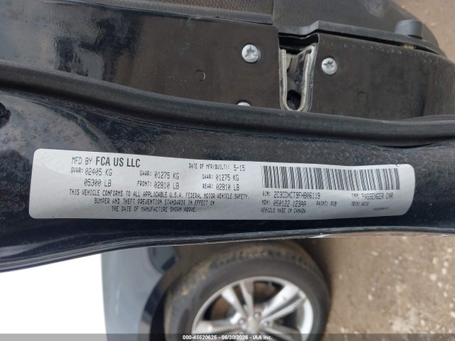 Продаж на аукціоні авто 2015 Dodge Charger Se, vin: 2C3CDXFG8FH810354, номер лоту: 45520625