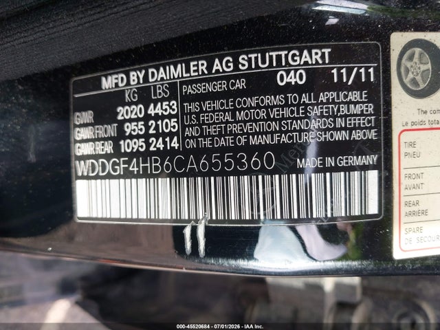 Продажа на аукционе авто 2012 Mercedes-benz C 250 Luxury/sport, vin: WDDGF4HB6CA655360, номер лота: 45520684