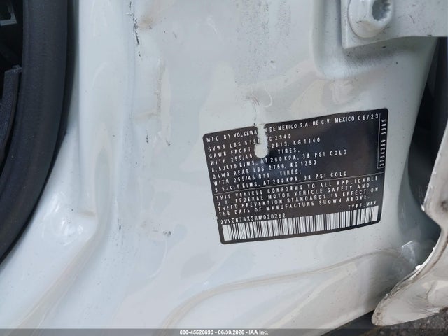 45520690 :رقم المزاد ، 3VVCB7AX3RM020282 vin ، 2024 Volkswagen Tiguan 2.0t Se R-line Black مزاد بيع