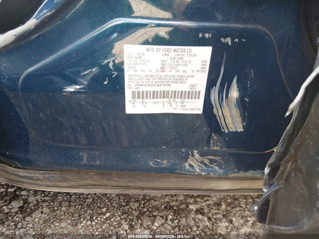 45520836 :رقم المزاد ، 2FMPK3K95LBA74700 vin ، 2020 Ford Edge Titanium مزاد بيع