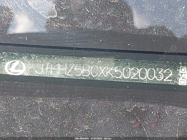 45520841 :رقم المزاد ، JTHHZ5BCXK5020032 vin ، 2019 Lexus Rc 350 مزاد بيع