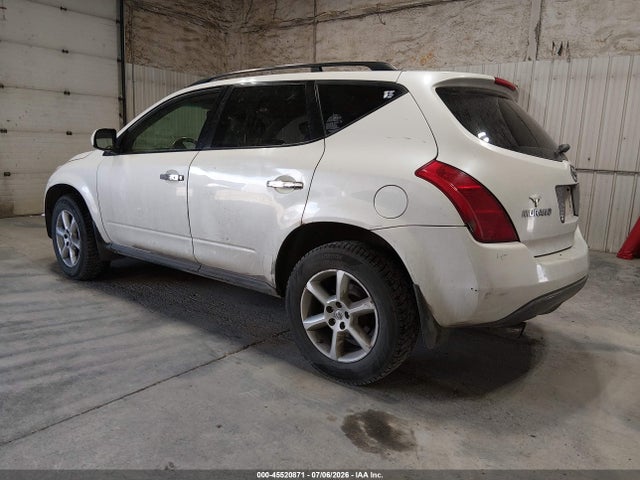 2005 Nissan Murano Sl მანქანა იყიდება აუქციონზე, vin: JN8AZ08W05W431773, აუქციონის ნომერი: 45520871