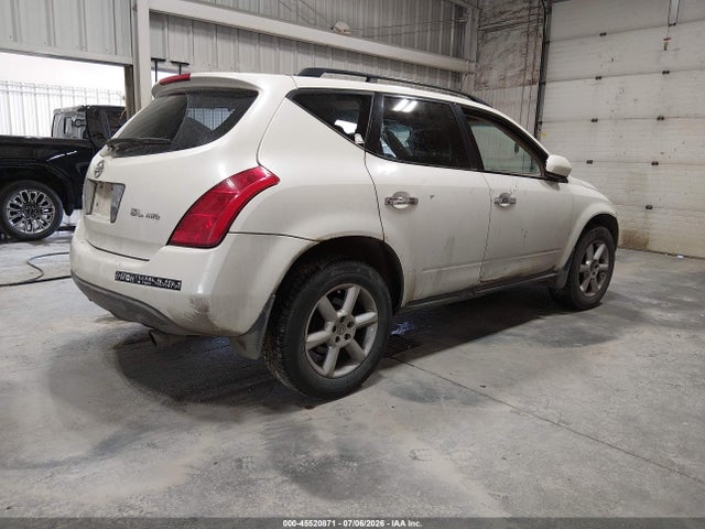 2005 Nissan Murano Sl მანქანა იყიდება აუქციონზე, vin: JN8AZ08W05W431773, აუქციონის ნომერი: 45520871