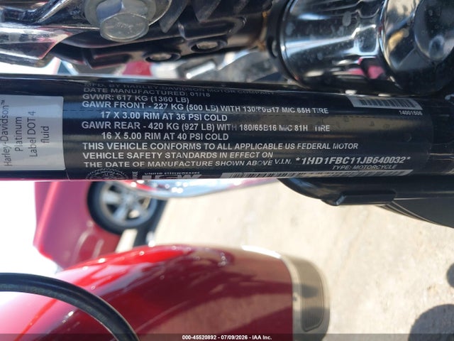 Harley-Davidson Flhr Road King 2018 1HD1FBC11JB640032 Image 10