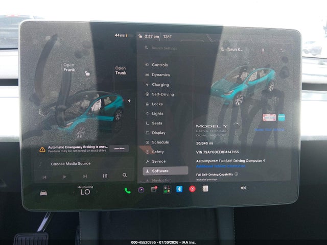 Продаж на аукціоні авто 2023 Tesla Model Y Awd/long Range Dual Motor All-wheel Drive, vin: 7SAYGDEE8PA147155, номер лоту: 45520995