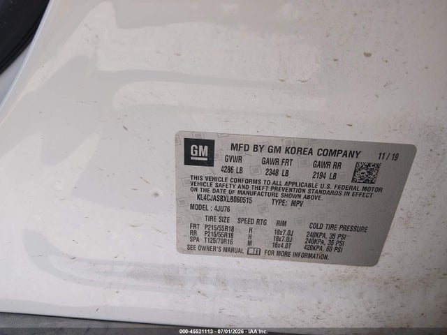 Продажа на аукционе авто 2020 Buick Encore Fwd Preferred, vin: KL4CJASBXLB060515, номер лота: 45521113