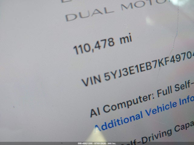 Tesla Model 3 Long Range/performance 2019 5YJ3E1EB7KF497048 Image 15