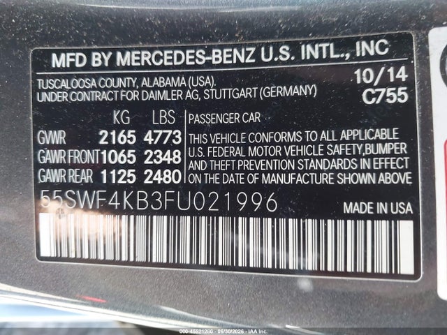 55SWF4KB3FU021996 Mercedes-Benz C 300 Sport 4matic