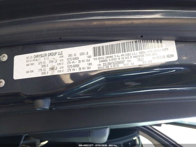 2013 Ram 1500 Express მანქანა იყიდება აუქციონზე, vin: 3C6JR6AT6DG586587, აუქციონის ნომერი: 45521377