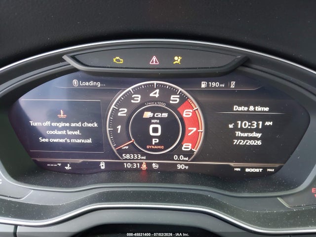 45521400 :رقم المزاد ، WA1C4AFY5J2223977 vin ، 2018 Audi Sq5 3.0t Premium Plus مزاد بيع
