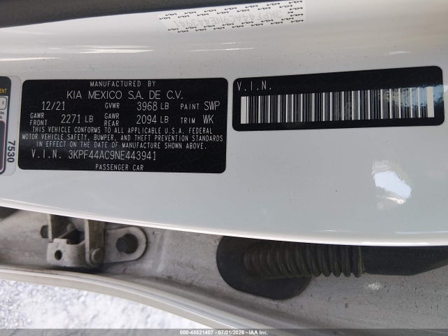 Продаж на аукціоні авто 2022 Kia Forte Gt, vin: 3KPF44AC9NE443941, номер лоту: 45521407