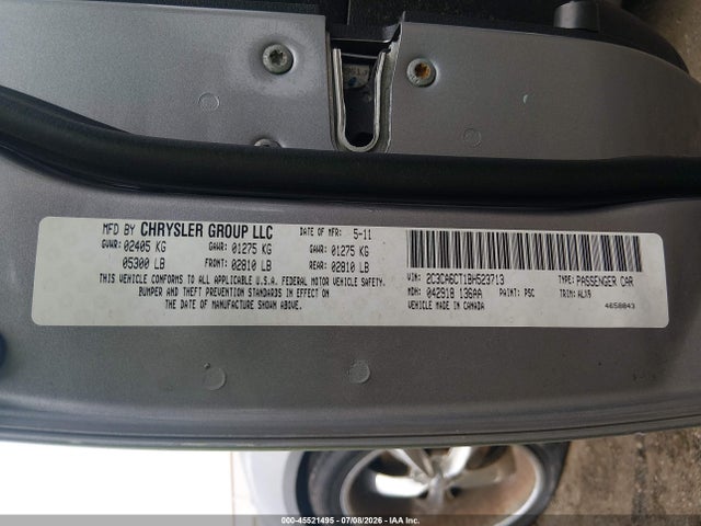 45521495 :رقم المزاد ، 2C3CA6CT1BH523713 vin ، 2011 Chrysler 300c مزاد بيع
