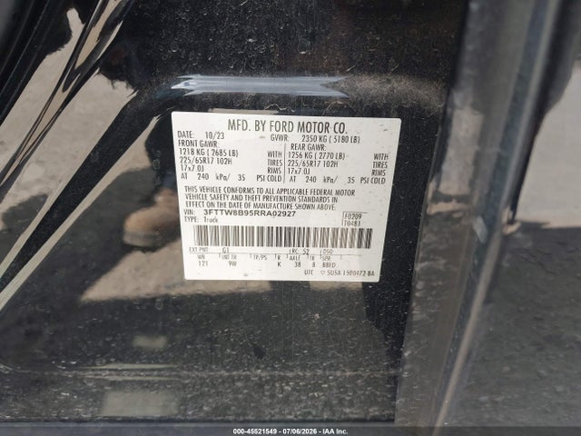 3FTTW8B95RRA02927 Ford Maverick Xl