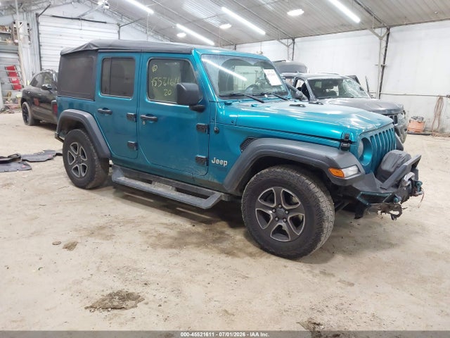 45521611 :رقم المزاد ، 1C4HJXDN4LW134509 vin ، 2020 Jeep Wrangler Unlimited Sport S 4x4 مزاد بيع