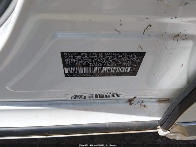Aukcja sprzedaży 2012 Lexus Es 350, vin: JTHBK1EG4C2484891, numer aukcji: 45521686