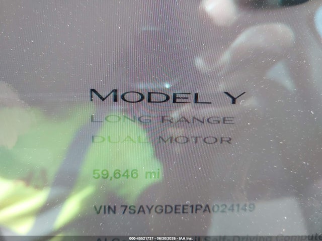 45521737 :رقم المزاد ، 7SAYGDEE1PA024149 vin ، 2023 Tesla Model Y مزاد بيع