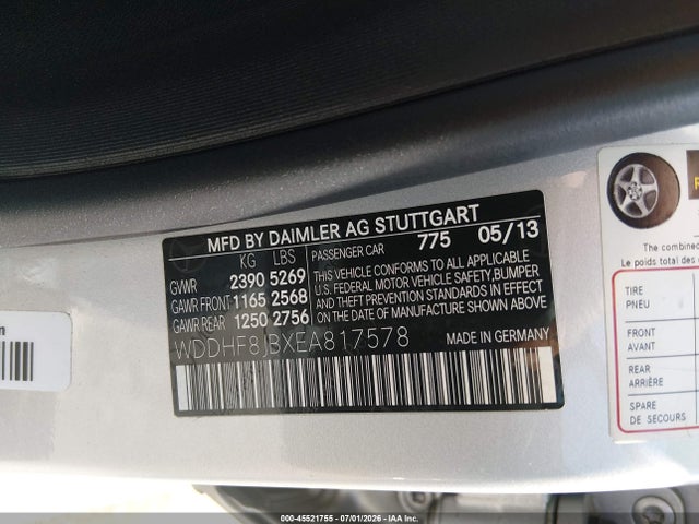 2014 Mercedes-benz E 350 4matic მანქანა იყიდება აუქციონზე, vin: WDDHF8JBXEA817578, აუქციონის ნომერი: 45521755