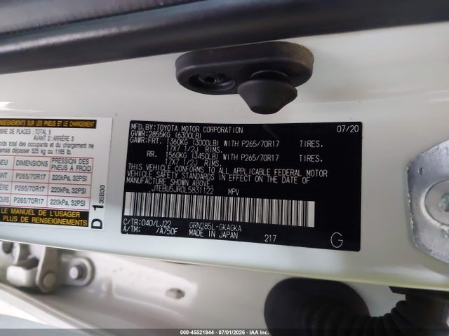JTEBU5JR0L5831122 Toyota 4runner Venture Special Edition