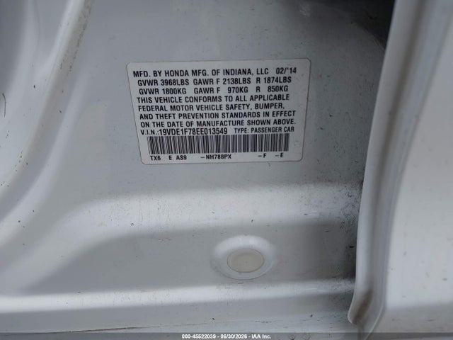 Продажа на аукционе авто 2014 Acura Ilx 2.0l, vin: 19VDE1F78EE013549, номер лота: 45522039