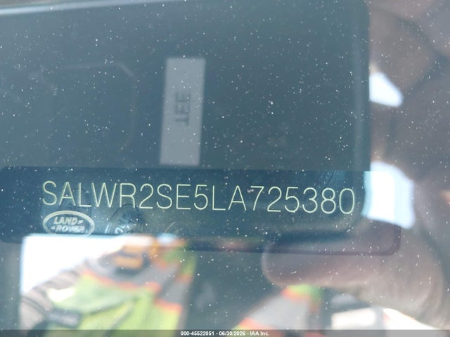 Продажа на аукционе авто 2020 Land Rover Range Rover Sport Hse Dynamic, vin: SALWR2SE5LA725380, номер лота: 45522051