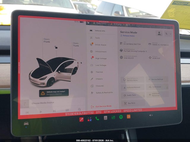 Aukcja sprzedaży 2020 Tesla Model 3 Long Range Dual Motor All-wheel Drive, vin: 5YJ3E1EB3LF807732, numer aukcji: 45522182