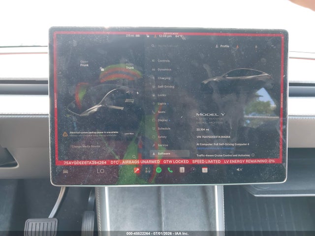 Aukcja sprzedaży 2026 Tesla Model Y All-wheel Drive/long Range Launch Series/premium All-wheel Drive, vin: 7SAYGDEE6TA394264, numer aukcji: 45522264