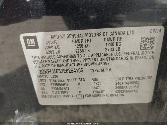 GMC Terrain Denali 2014 2GKFLUE33E6254106 Image 9