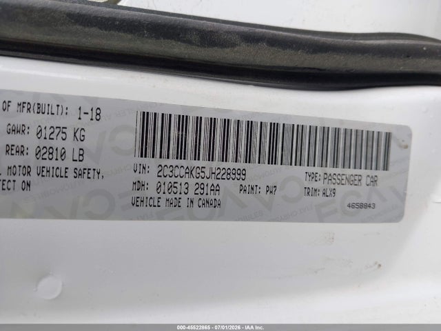 2C3CCAKG5JH228999 Chrysler 300 Limited Awd