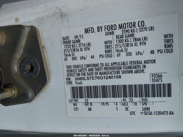 Ford Transit Connect Xl 2016 NM0LS7E76G1240158 Image 9
