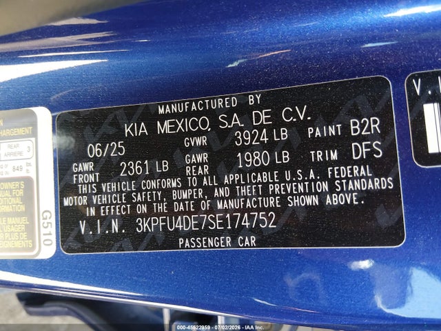 KIA K4 Ex 2025 3KPFU4DE7SE174752 Image 9