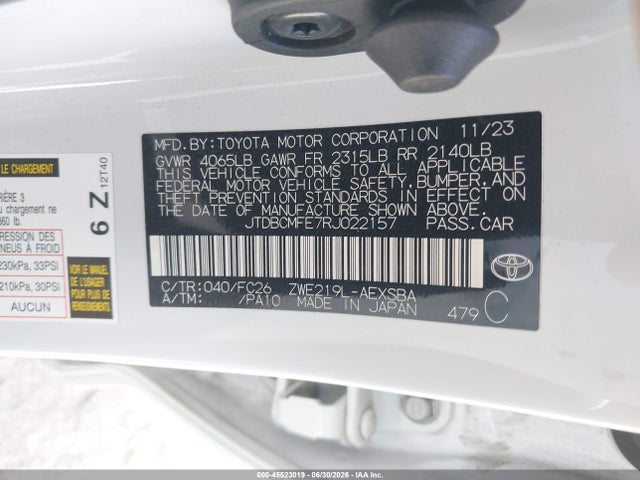 Toyota Corolla Hybrid Se 2024 JTDBCMFE7RJ022157 Image 9
