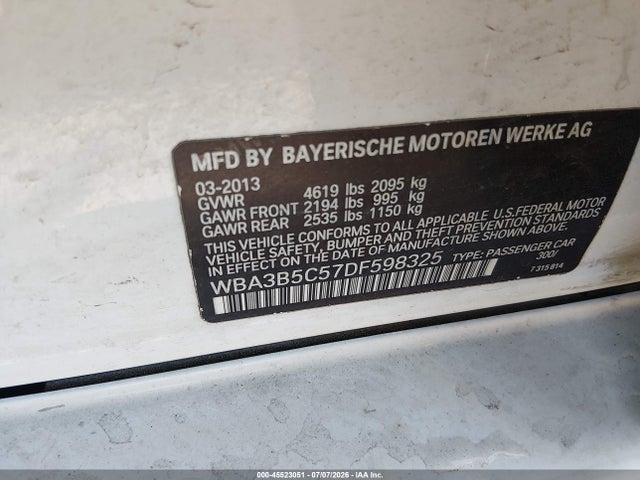 Продаж на аукціоні авто 2013 Bmw 328i Xdrive, vin: WBA3B5C57DF598325, номер лоту: 45523051