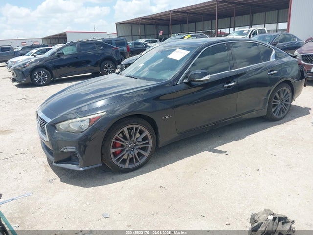 2018 Infiniti Q50 3.0t Red Sport 400 მანქანა იყიდება აუქციონზე, vin: JN1FV7AR6JM480785, აუქციონის ნომერი: 45523170