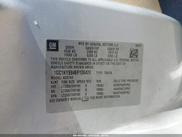 1GC1KYE84EF138429 Chevrolet Silverado 2500hd Ltz