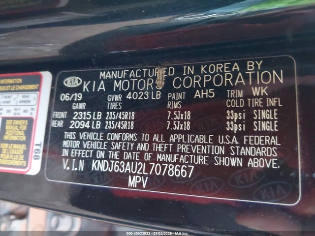 KIA Soul Gt-line 2020 KNDJ63AU2L7078667 Image 9