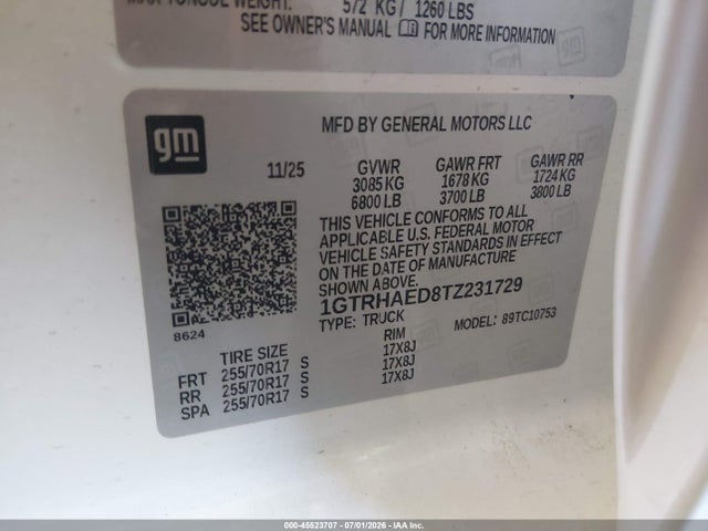 GMC SIERRA 1500 2026 1GTRHAED8TZ231729 Image 9