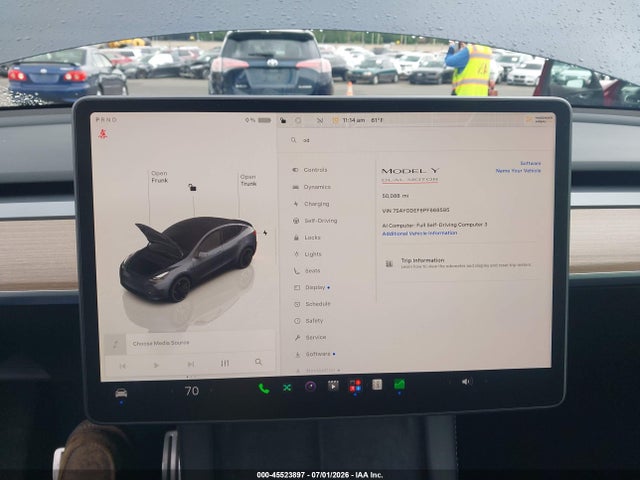 45523897 :رقم المزاد ، 7SAYGDEF6PF668595 vin ، 2023 Tesla Model Y Performance Dual Motor All-wheel Drive مزاد بيع