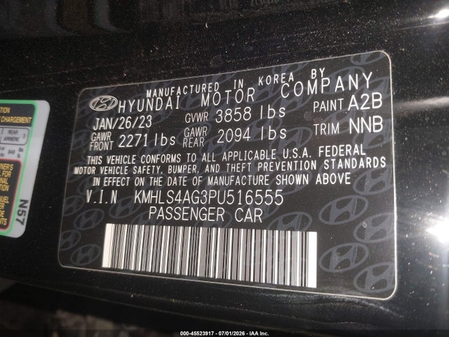 Hyundai ELANTRA SEL 2023 KMHLS4AG3PU516555 Image 9